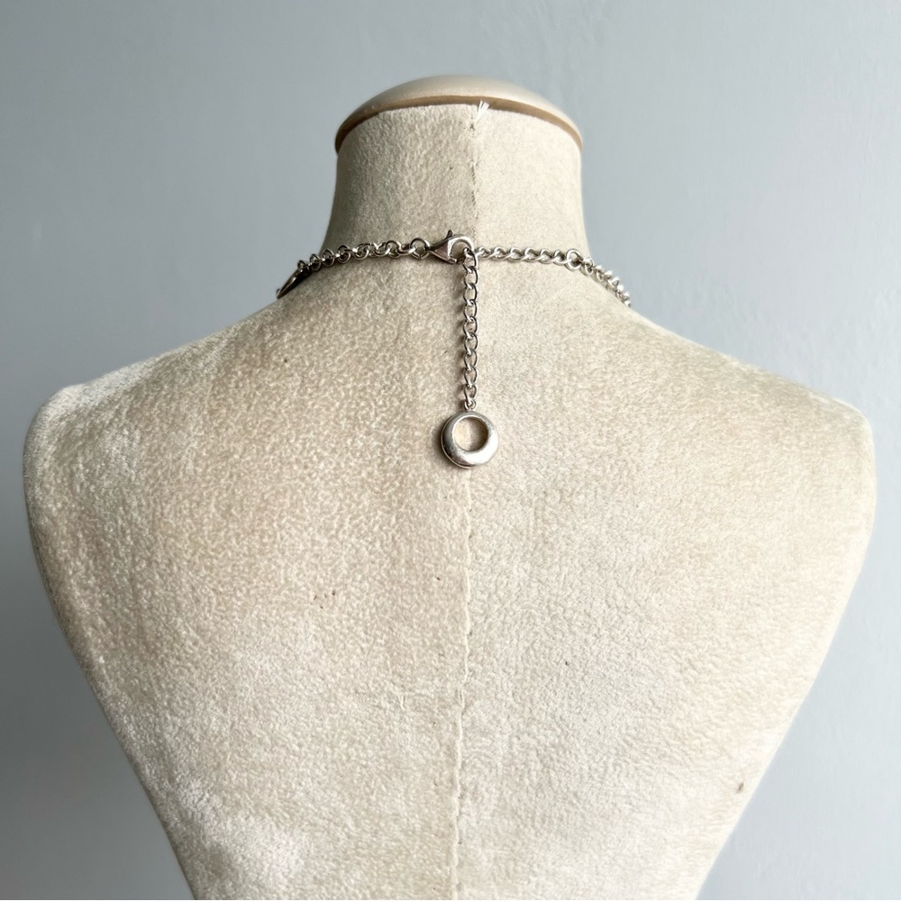Solid Sterling Silver Circle Necklace - image 6